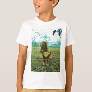 T-shirt Miniature cheval Brown Valentine Heart