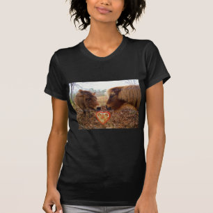 T-shirt Miniature Donkey & Horse Valentine Heart