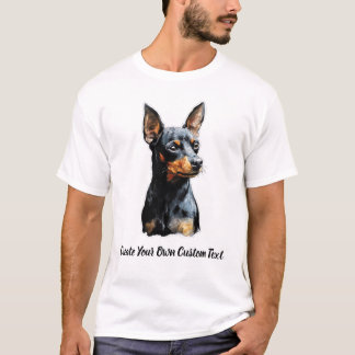 T-shirt Miniature Pinscher Chien Créez Votre Propre Texte