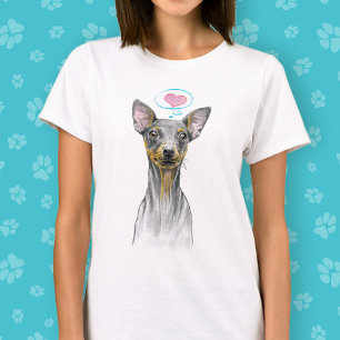 T-shirt Miniature pinscher Cute Portrait de chien avec Coe