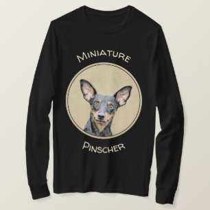 T-shirt Miniature Pinscher Peinture mignonne Chien Art ori