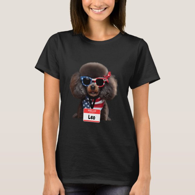 T-shirt Miniature Poodle Leo Chien Hommes Femmes Enfants G (Devant)