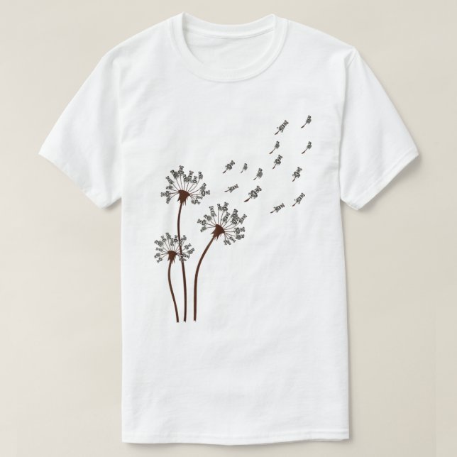 T-shirt Miniature Schnauzer Flower Dandelion Shirt Dog Mam (Design devant)