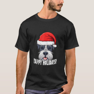 T-shirt Miniature Schnauzer Noël Joyeux Jours fériés Drôle