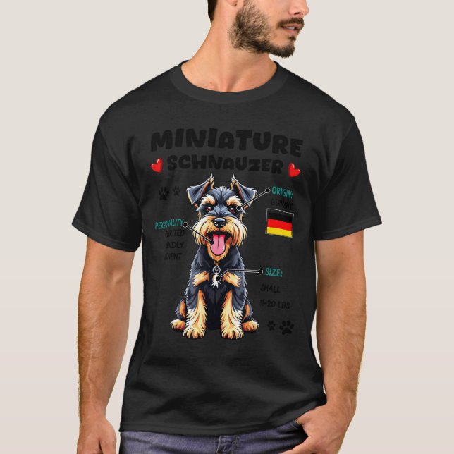 T-shirt Miniature Schnauzer Owner Funny Mini Schnauzer Lov (Devant)