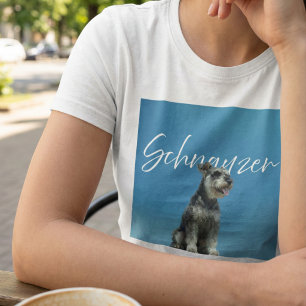 T-shirt Miniature Schnauzer Photo Rétro Chien Amoureux Cie