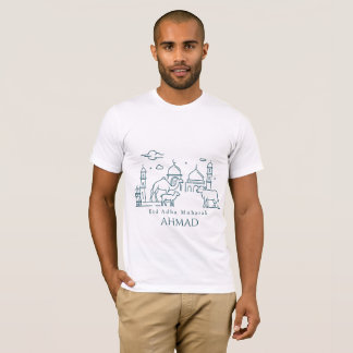 T-shirt Minimal Eid al Adha Line Art Animal