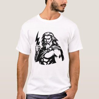 T-shirt Minimal Zeus in Black & White