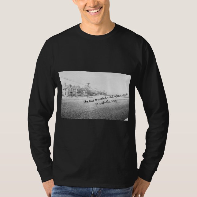 T-shirt Minimalist Black & White Inspirational Wall Art (Devant)