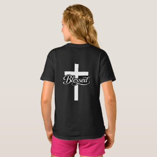 T-shirt Minimalist Blessed Cross Christian Faith Design