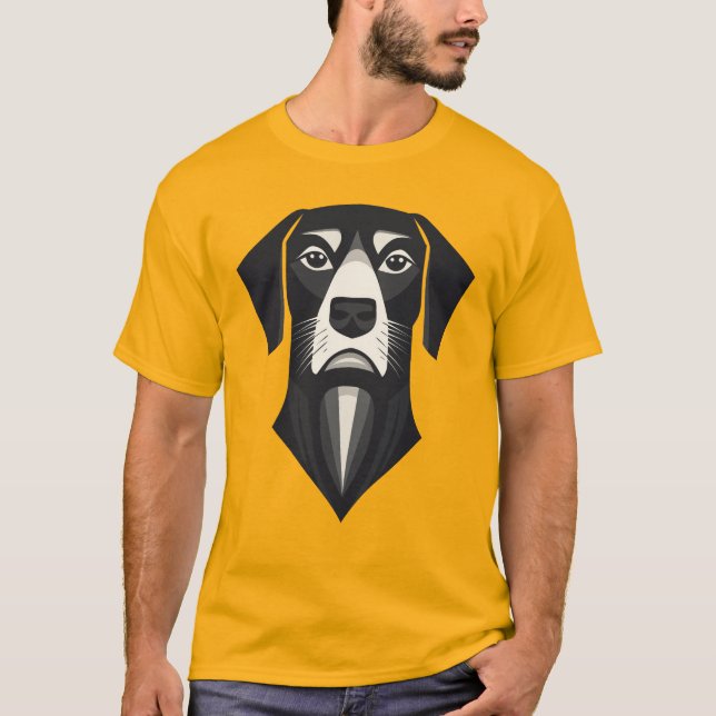 T-shirt Minimalist Geometric Dog (Devant)