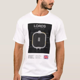 T-shirt Minimalist Lords Cricket Ground Line Print Tee