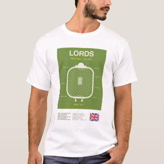 T-shirt Minimalist Lords Cricket Ground Line Print Tee
