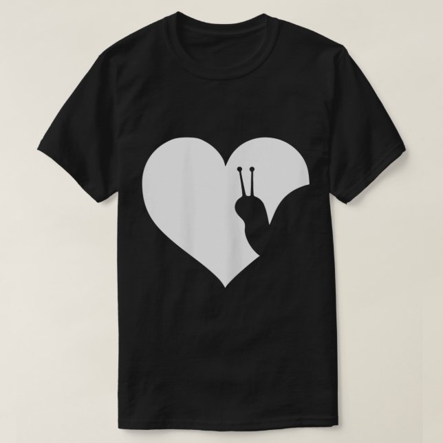 T-shirt Minimalist Snail Heart Design (Design devant)