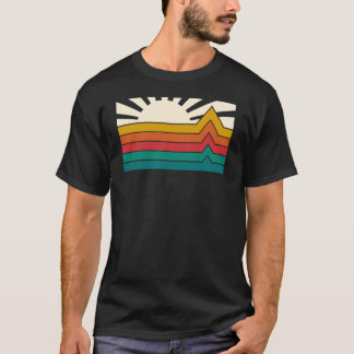 T-shirt Minimalist sunrise and waves