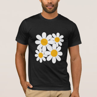T-shirt Minimalist White Daisy Flowers
