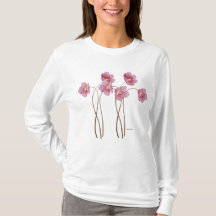 T-shirt minimaliste aquarelle sage et rose