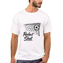 T-Shirt Minimaliste avec But de Football Parfait