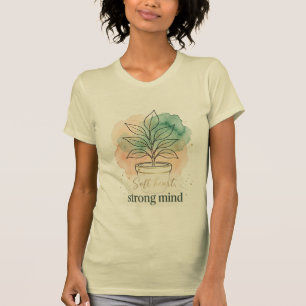 T-shirt Minimaliste Boho Plante Aquarelle Graphique - Douc