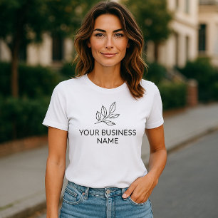 T-shirt Minimaliste Botanique Blanche pour Petite Entrepri