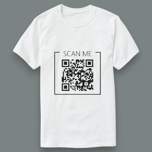 T-shirt Minimaliste Code QR Scannez-Moi Entreprise