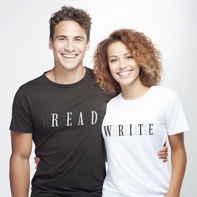T-shirt minimaliste en lecture (Write Read Minimalist Clever T-Shirt)