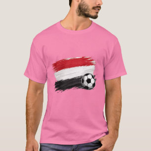 T-Shirt Minimaliste Fan de Foot avec Drapeau