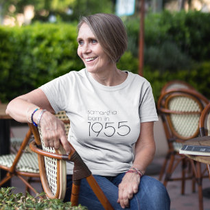 T-shirt Minimaliste Né en 1955 70ème anniversaire