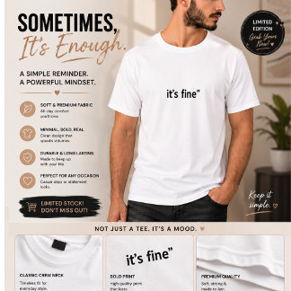 T-Shirt Minimaliste pour Hommes | Sarcasme Drôle