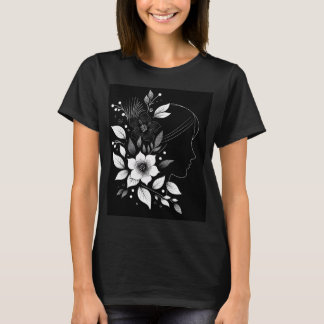 T - Shirt Minimalistisch Blume