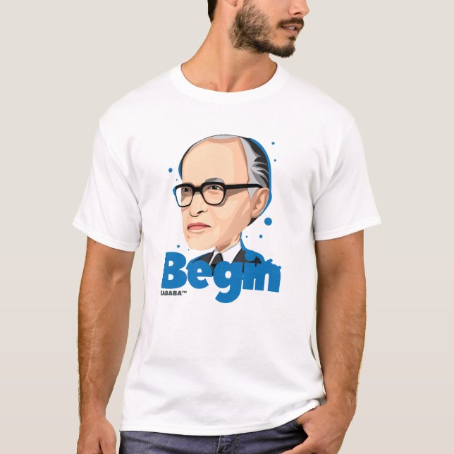 T-shirt Ministre israélien de Menachem Begin premier (Devant)