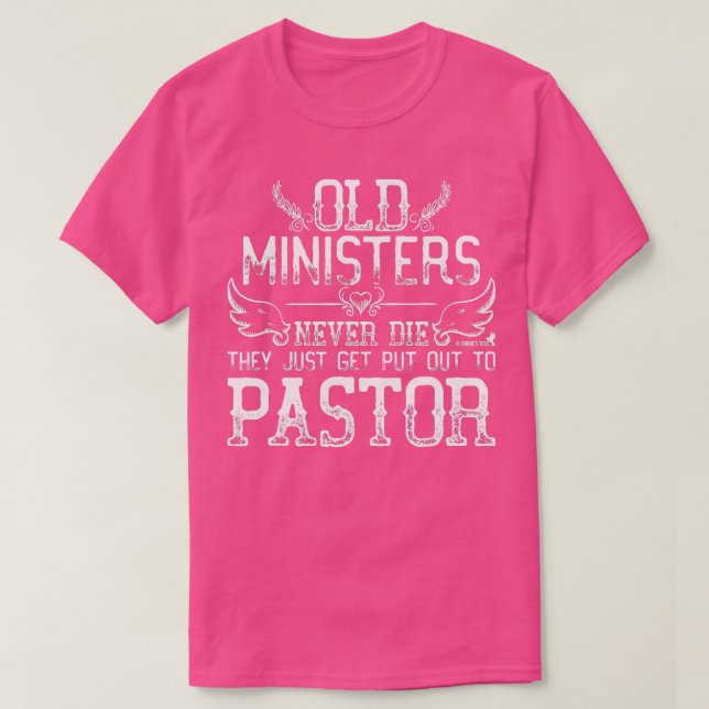 T-shirt Ministre Pastor Prédicateur Retraite Anniversaire (Design devant)