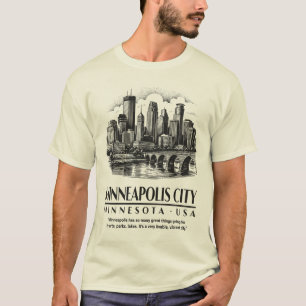 T-shirt Minneapolis Ville Minnesota États-Unis