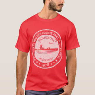 T-shirt Minnesota Boundary Waters Vintage Style Stamp Whit