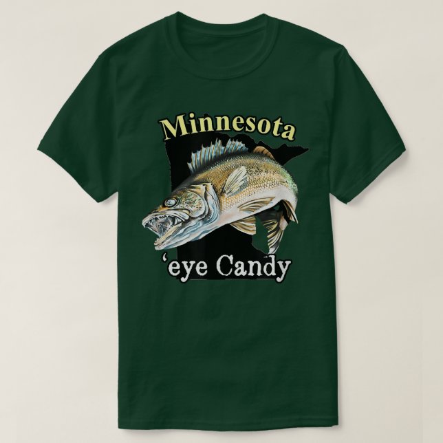 T-shirt Minnesota Eye Candy Drôle Walleye 810 (Design devant)