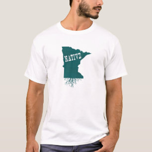 T-shirt Minnesota Forme Arbre Racines Minnesotone