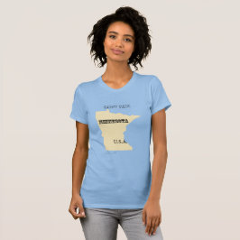 T - Shirt - Minnesota Karte mit Stadt