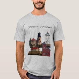 T-shirt Minnesota Lighthouses chemise noir lettrage