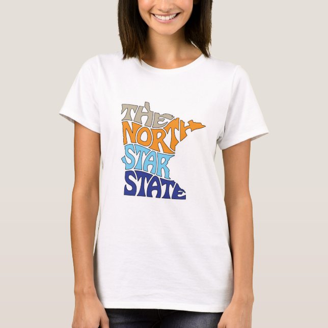 T-shirt Minnesota Nickname Word Art (Devant)