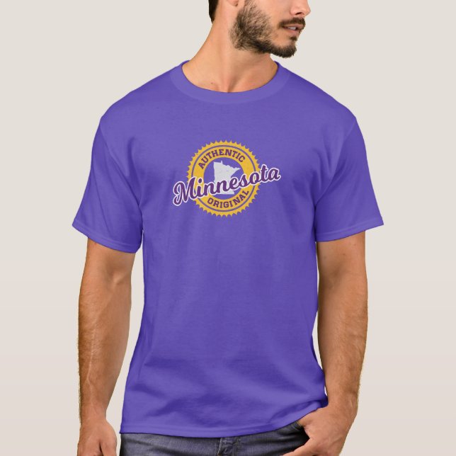 T-SHIRT MINNESOTA - ORIGINAL AUTHENTIQUE - COULEURS VIKING (Devant)