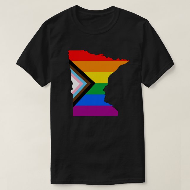 T-shirt Minnesota State Pride LGBTQ Progress Pride (Design devant)