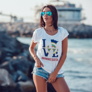 T-shirt Minnesota State USA Love