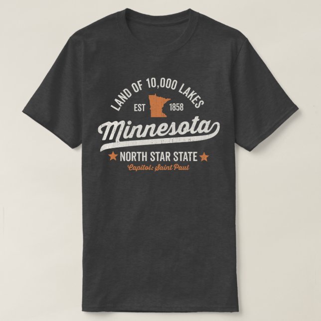 T-shirt Minnesota Terre de 10000 Lacs (Design devant)