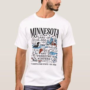 T-shirt Minnesota Terre De Dix Mille Hivers Glacials