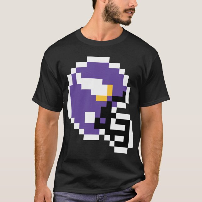 T-shirt Minnesota Vikings 8bit Helmet Only (Devant)
