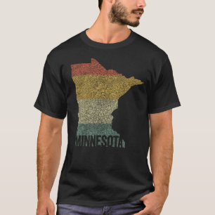 T-shirt Minnesota Vintage Retro Couleur de coucher de sole