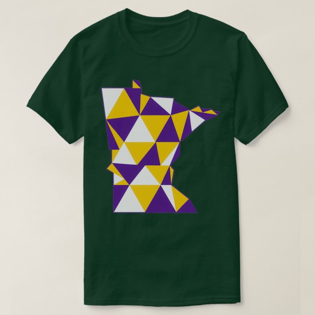 T-shirt Minnesota violet et or (Design devant)