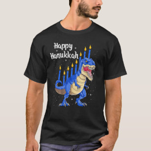 T-shirt Minorasaurus Rex Dinosaur Chanukkah Heureux Hanouk