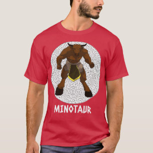 T-shirt Minotaure devant un labyrinthe pour les personnes 