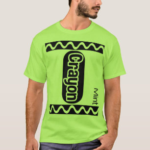 T-shirt Mint Vert Crayon Halloween Costume femme